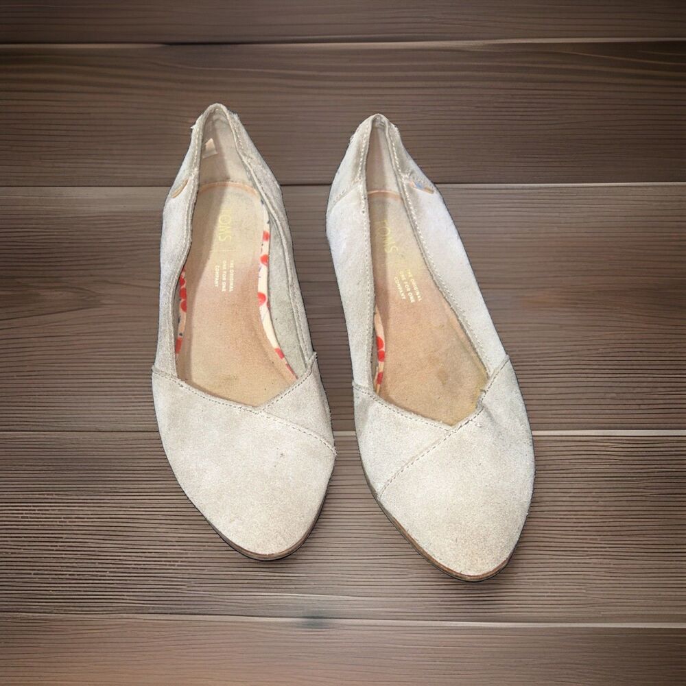 Toms Womens Julie Flats Desert Taupe Size 6.5